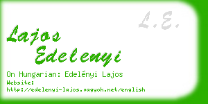 lajos edelenyi business card