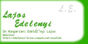 lajos edelenyi business card